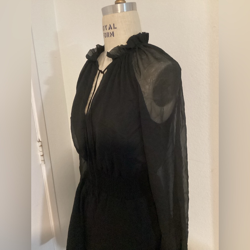 Express Black Long Sleeve Sheer/lined jumper NWOT!